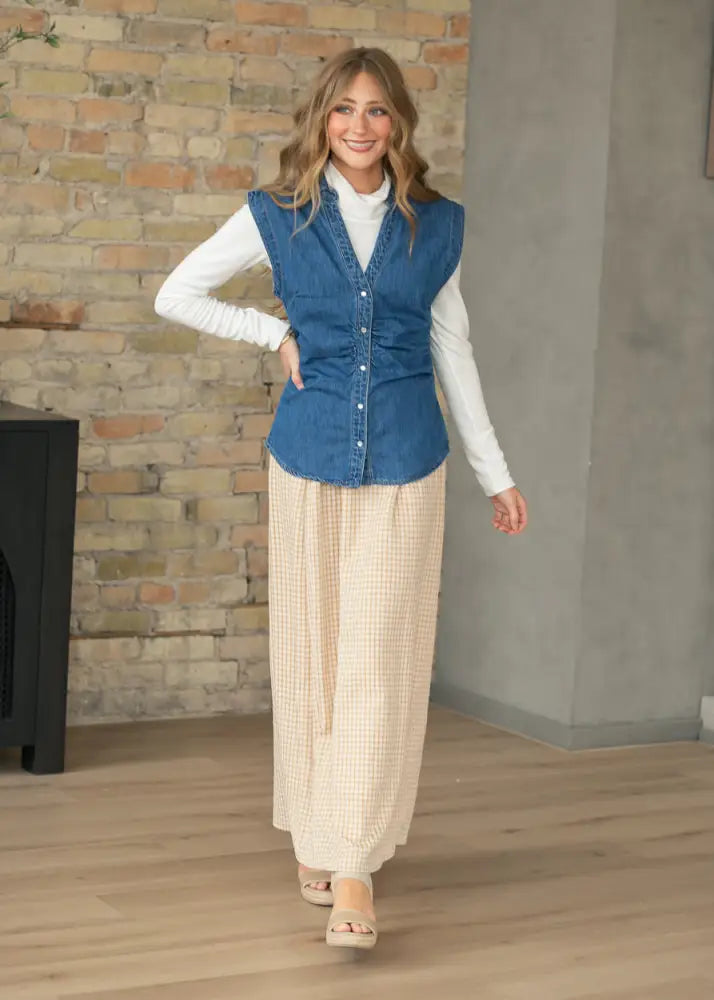 Rayne Modern Gingham Maxi Skirt - IC Skirts
