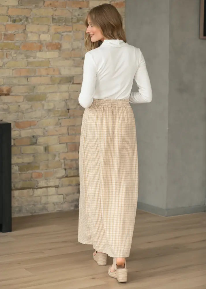 Rayne Modern Gingham Maxi Skirt - IC Skirts