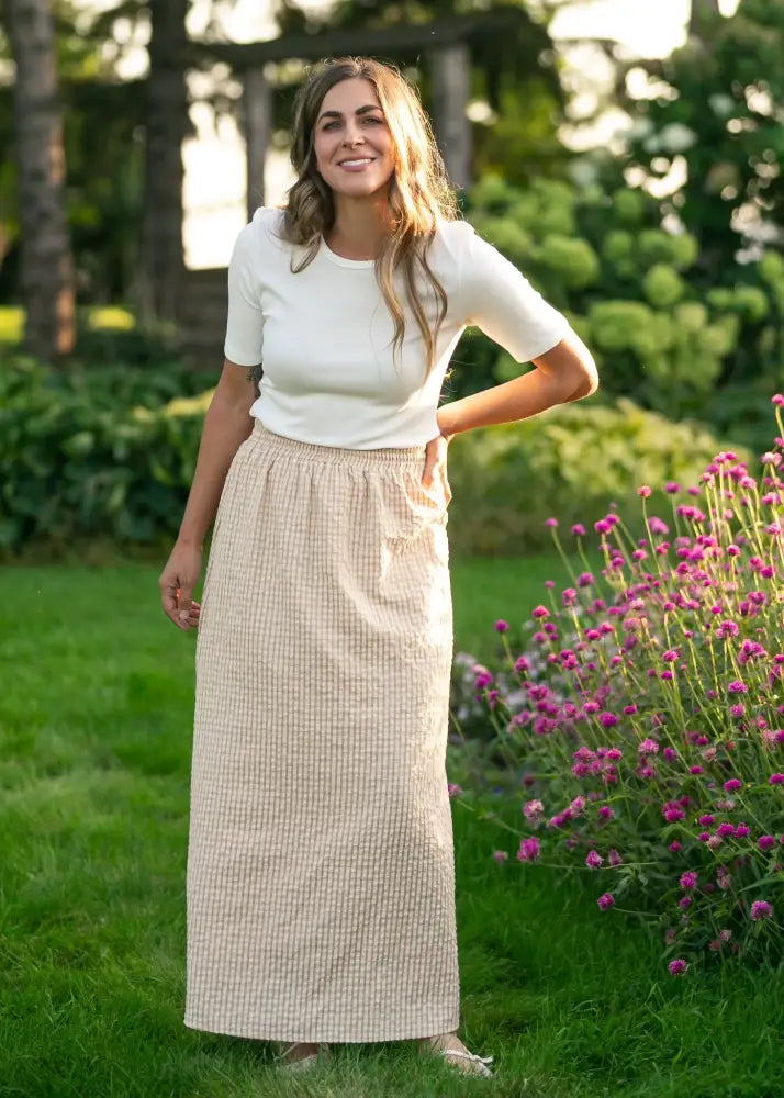 Rayne Modern Gingham Maxi Skirt - IC Skirts