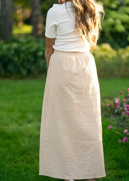 Rayne Modern Gingham Maxi Skirt - IC Skirts