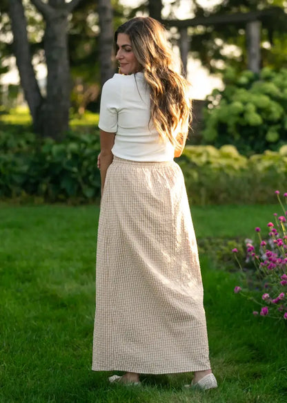Rayne Modern Gingham Maxi Skirt - IC Skirts