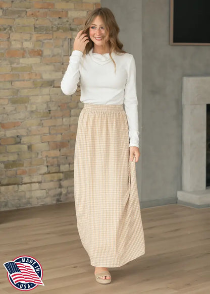 Rayne Modern Gingham Maxi Skirt - IC Skirts