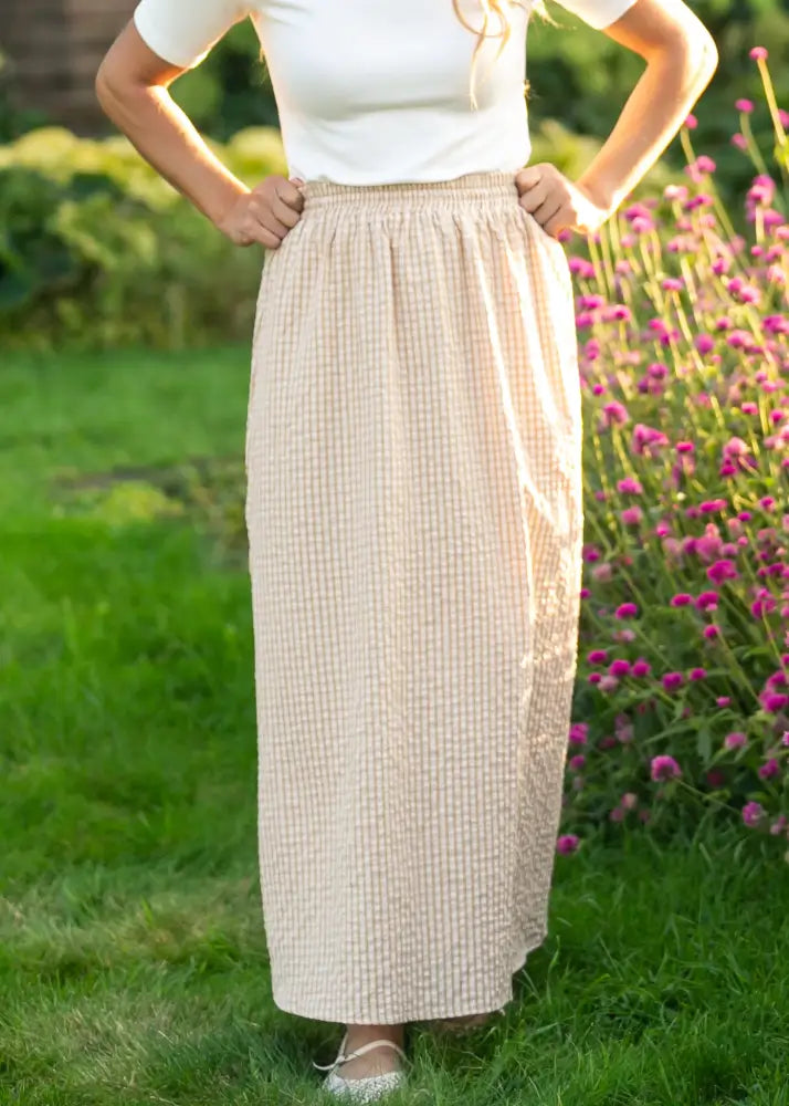 Rayne Modern Gingham Maxi Skirt - IC Skirts
