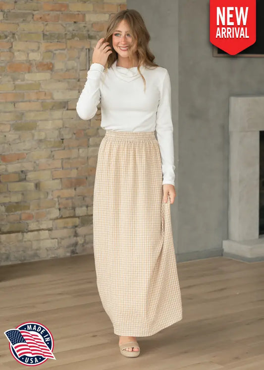 Rayne Modern Gingham Maxi Skirt - IC Skirts
