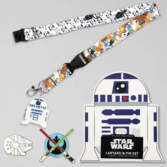 Rebels & Droids Star Wars Lanyard With 2 Enamel Pins Boxed Set Lanyards