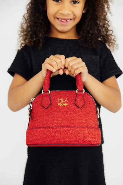 Red Shimmer Girl’s Crossbody Purse - Purse