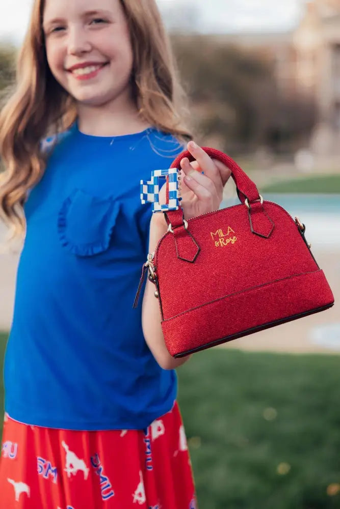 Red Shimmer Girl’s Crossbody Purse - Purse