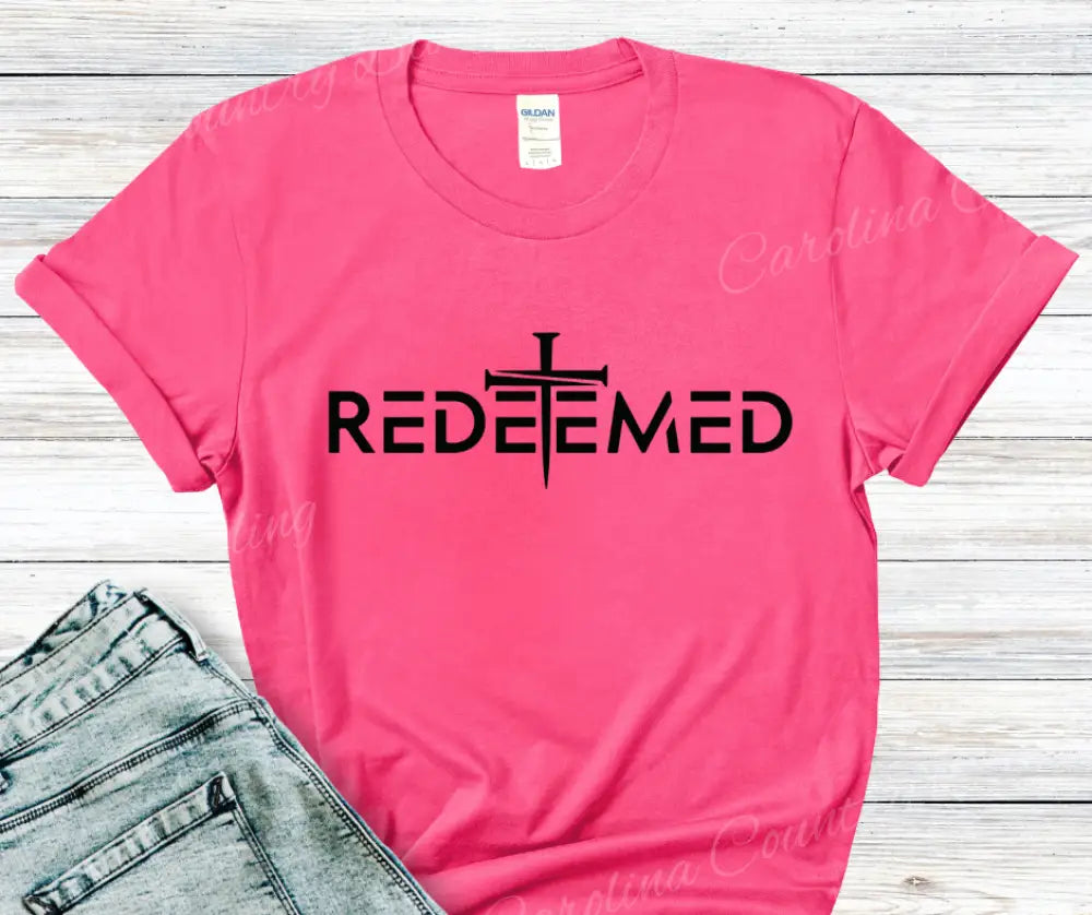 Redeemed – Multi Small / Pink Shirt