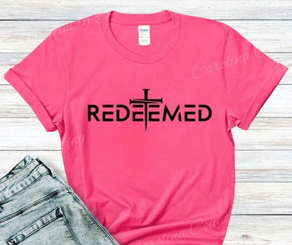 Redeemed – Multi Small / Pink Shirt