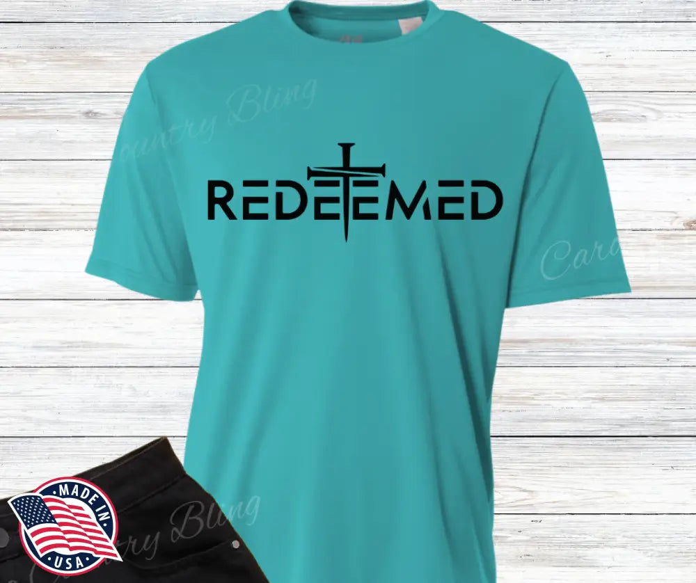 Redeemed – Multi Small / Teal Shirt
