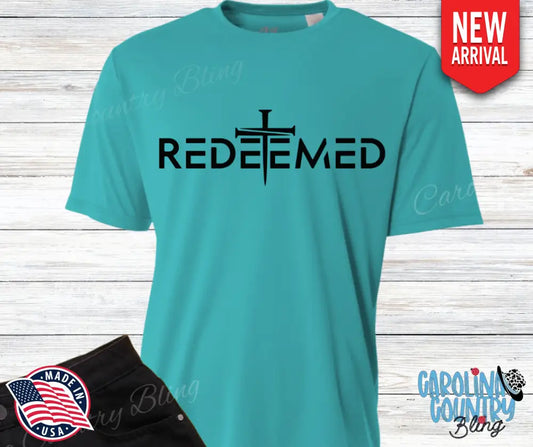 Redeemed – Multi Small / Teal Shirt