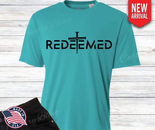 Redeemed – Multi Small / Teal Shirt