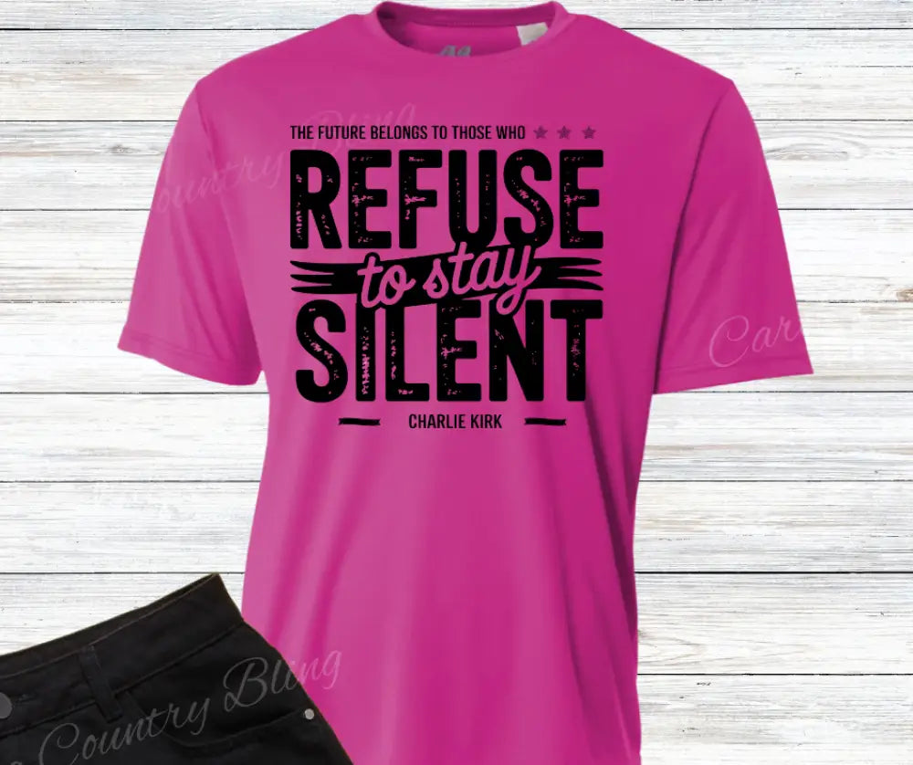 Refuse to Stay Silent - Multi Small / Short / Fuchsia Shirt