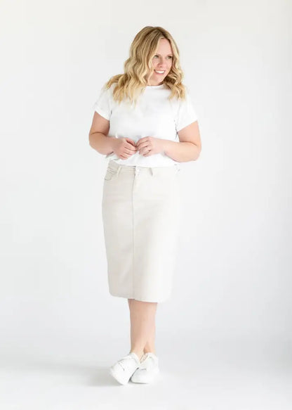 Remi Cloud Denim Midi Skirt 26 Inches / 2 IC Skirts