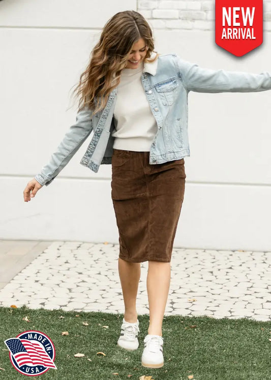 Remi Corduroy Midi Skirt - FINAL SALE - IC Skirts