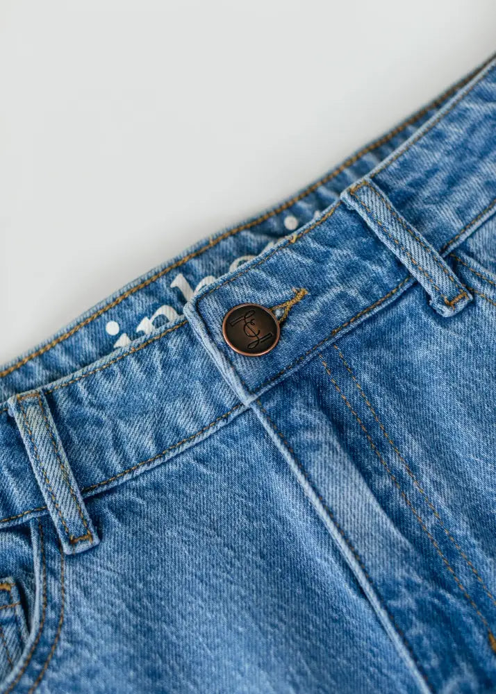 Remi Denim Classic Wash Midi Skirt IC Skirts