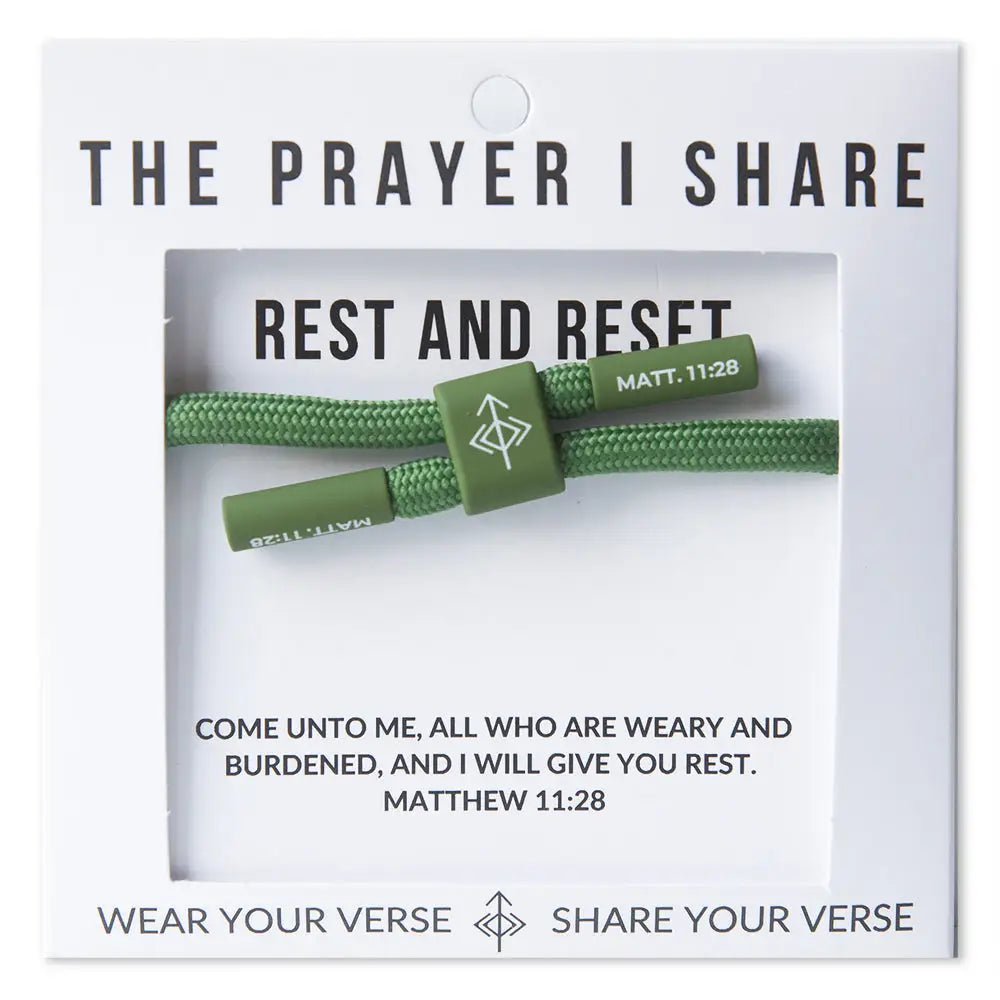 Rest and Reset Matthew 11:28 bracelet