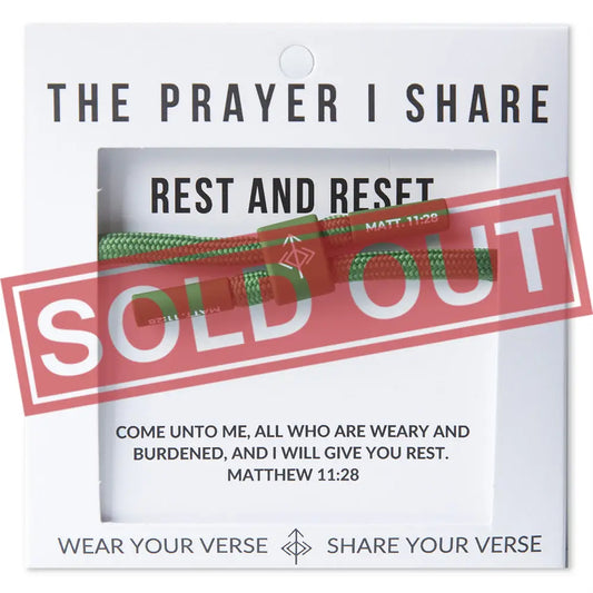 Rest and Reset Matthew 11:28 bracelet
