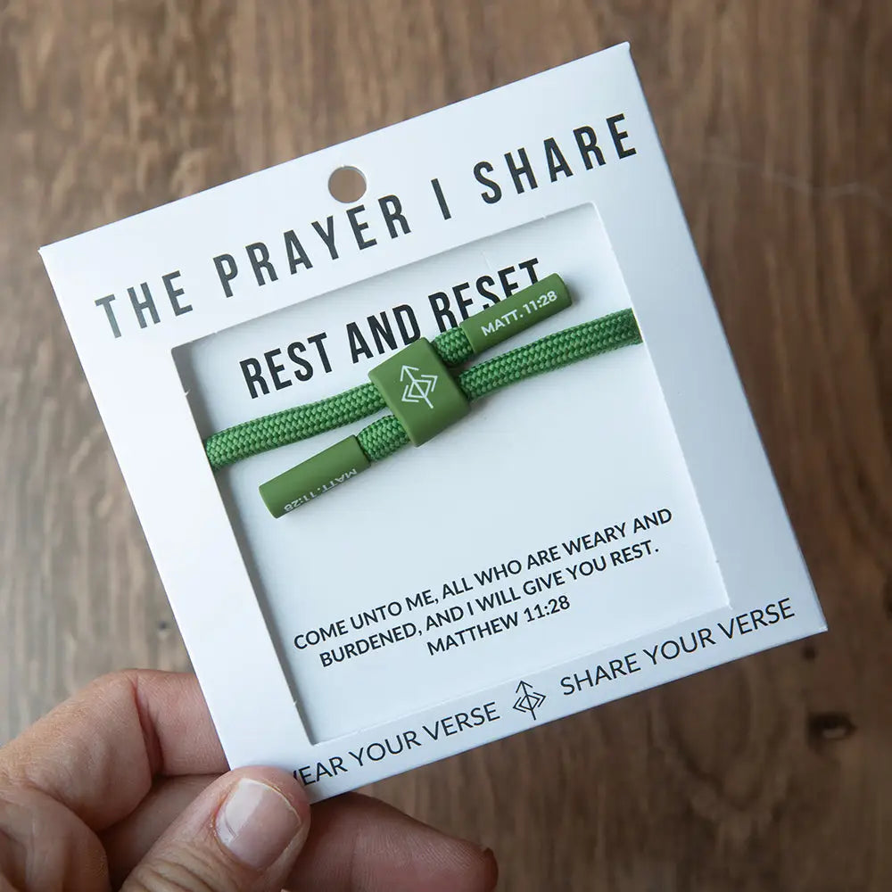Rest and Reset Matthew 11:28 bracelet