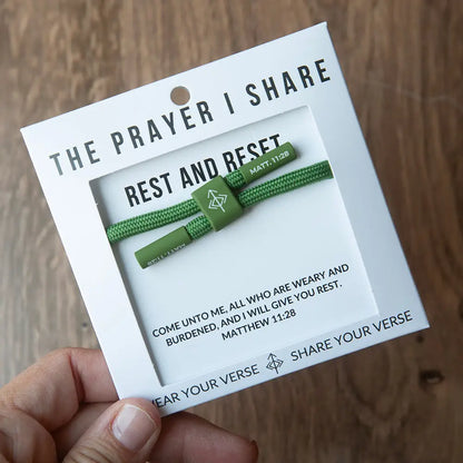 Rest and Reset Matthew 11:28 bracelet
