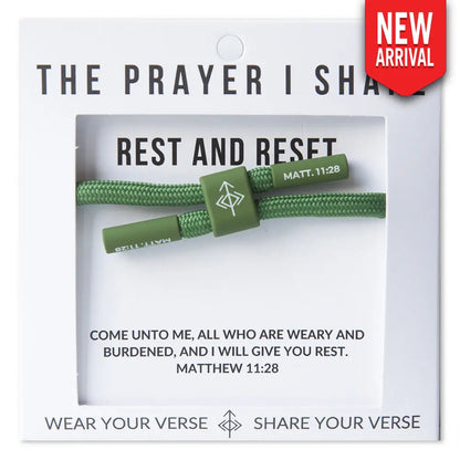 Rest and Reset Matthew 11:28 bracelet