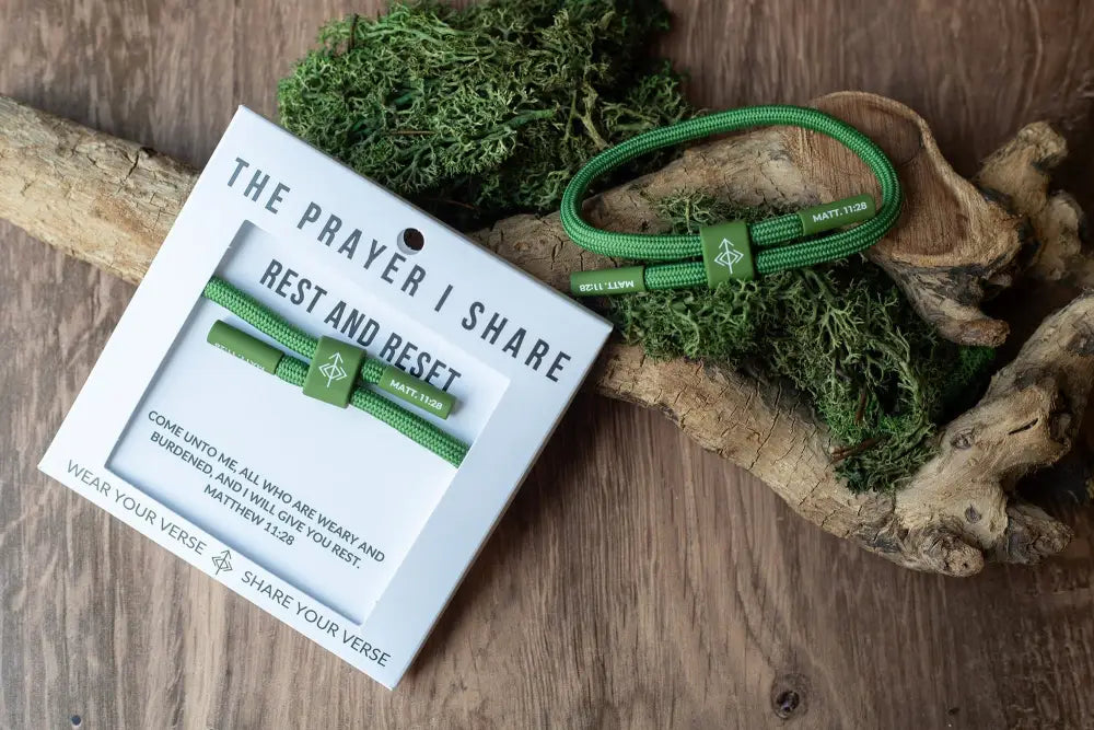 Rest and Reset Matthew 11:28 bracelet