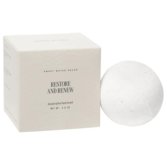Restore and Renew White Eucalyptus 4.6 oz Bath Bomb Bath Bomb