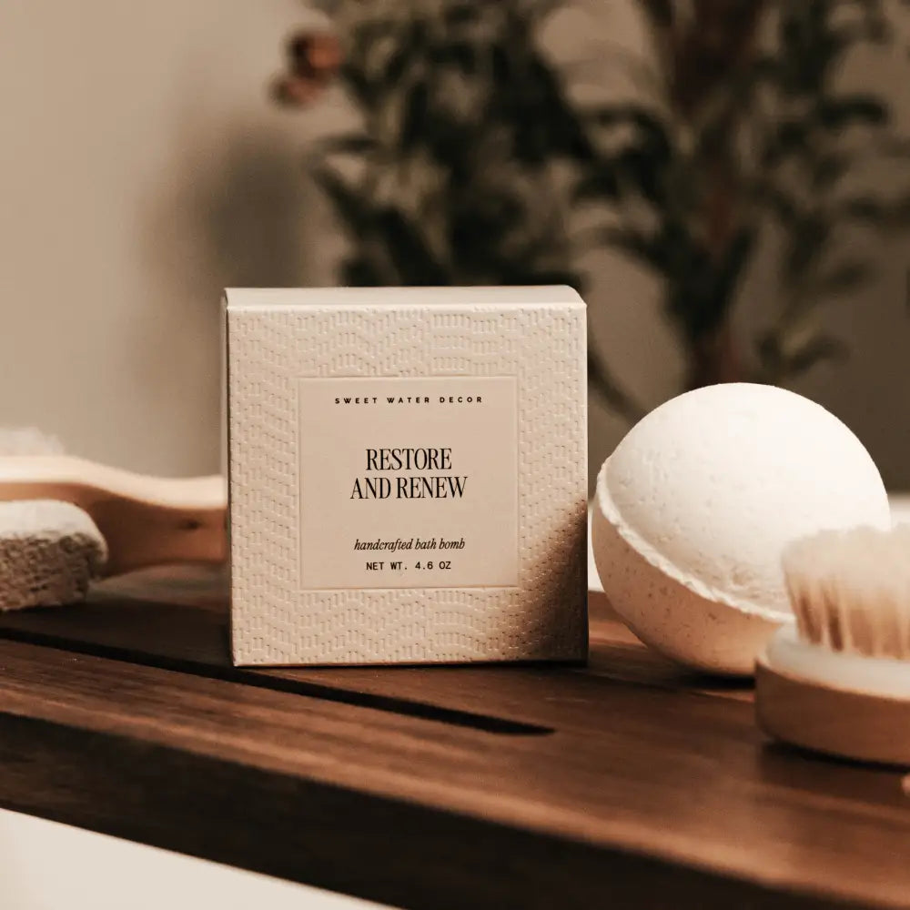 Restore and Renew White Eucalyptus 4.6 oz Bath Bomb Bath Bomb