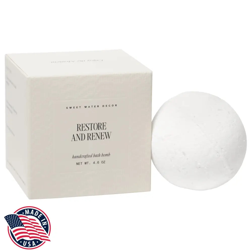 Restore and Renew White Eucalyptus 4.6 oz Bath Bomb Bath Bomb