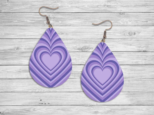 Retro Love – Purple Earrings