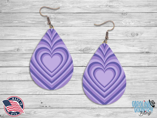 Retro Love – Purple Earrings
