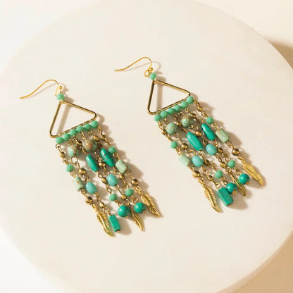 Myra Rio Grande Beaded Earrings in Breezy Teal - Breezy Teal - Jewelry