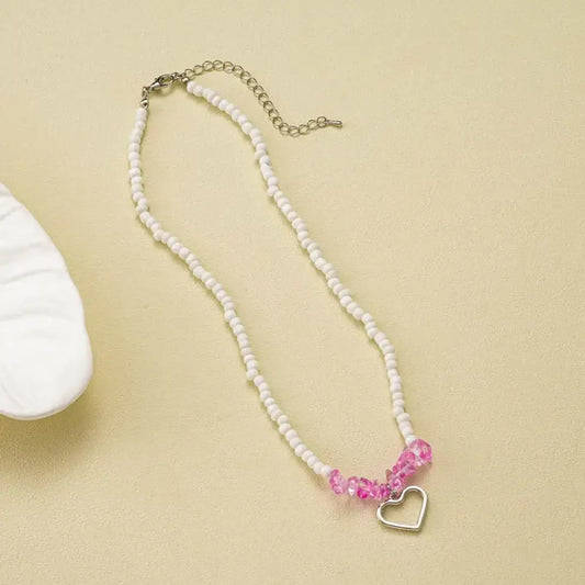 Rocking On Love Pink Necklace