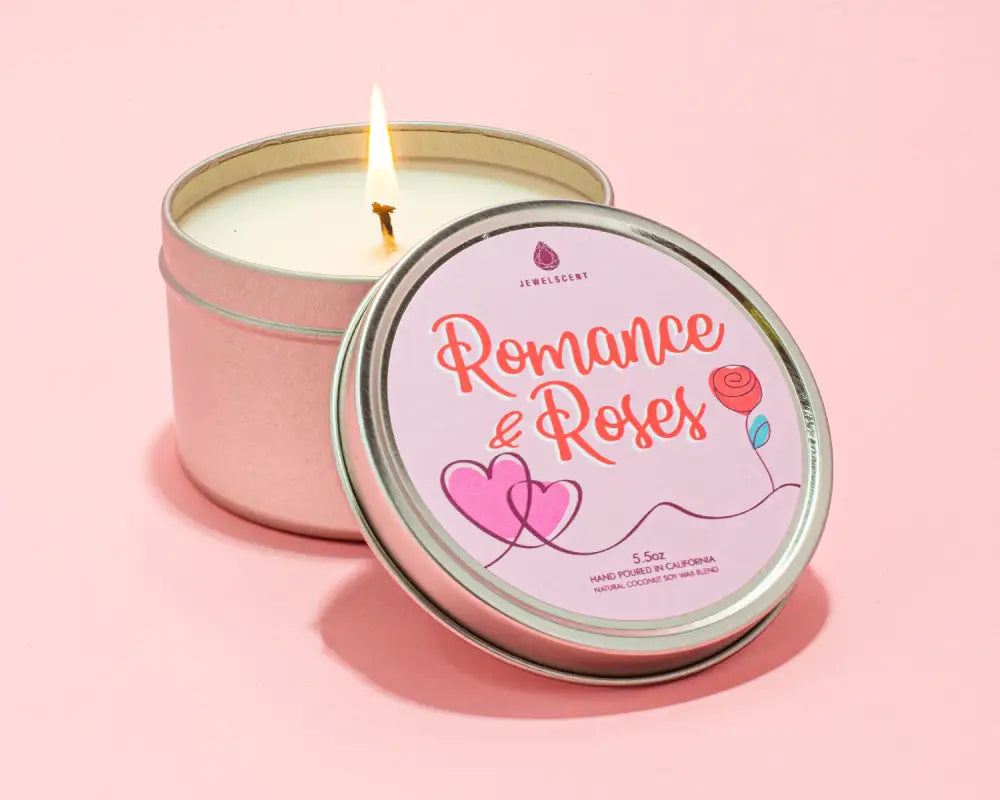 Romance & Roses Tin Candle Tin