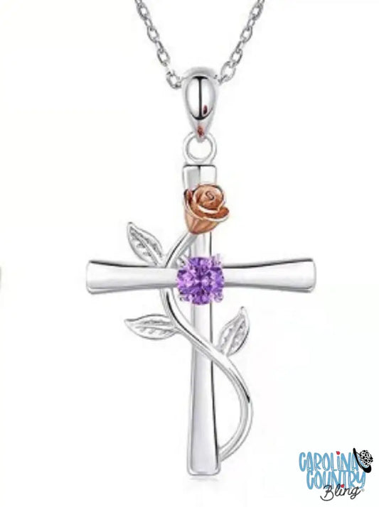 Rose Of Love Purple Necklace