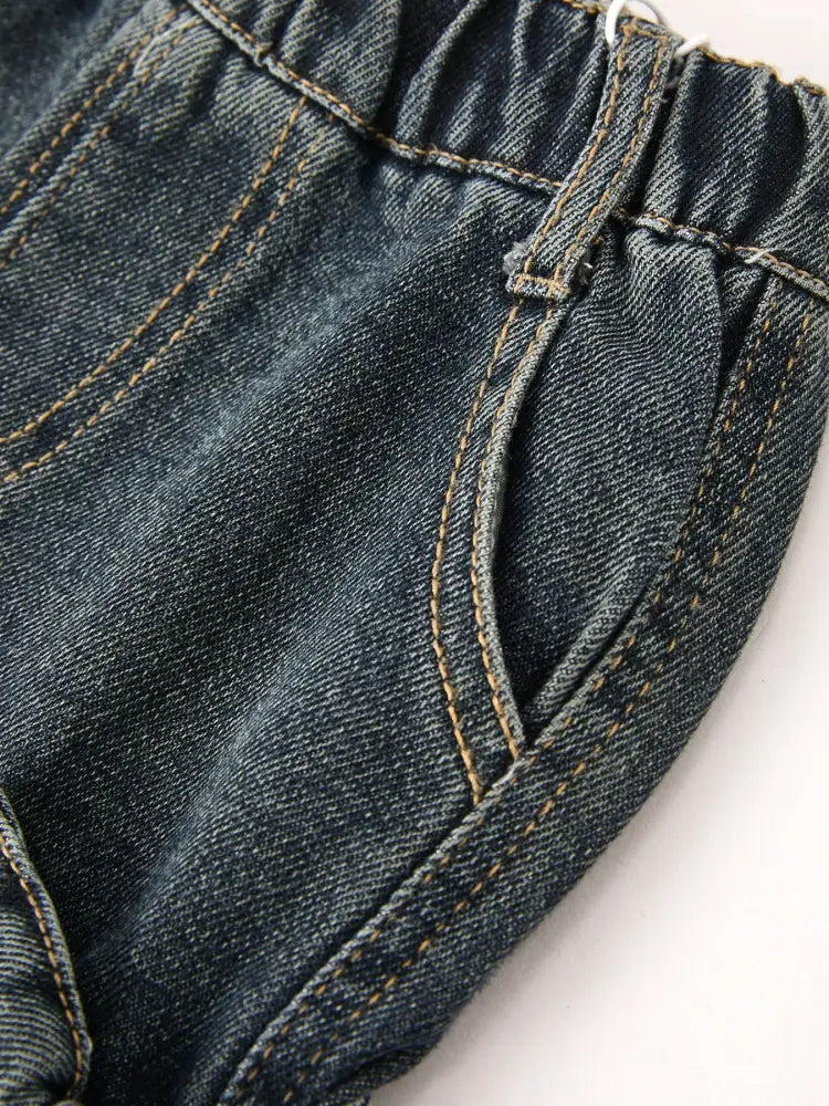 Girls Bow Stretch Wide-Leg Jeans - Jeans