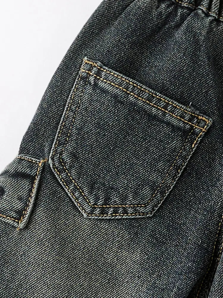 Girls Bow Stretch Wide-Leg Jeans - Jeans