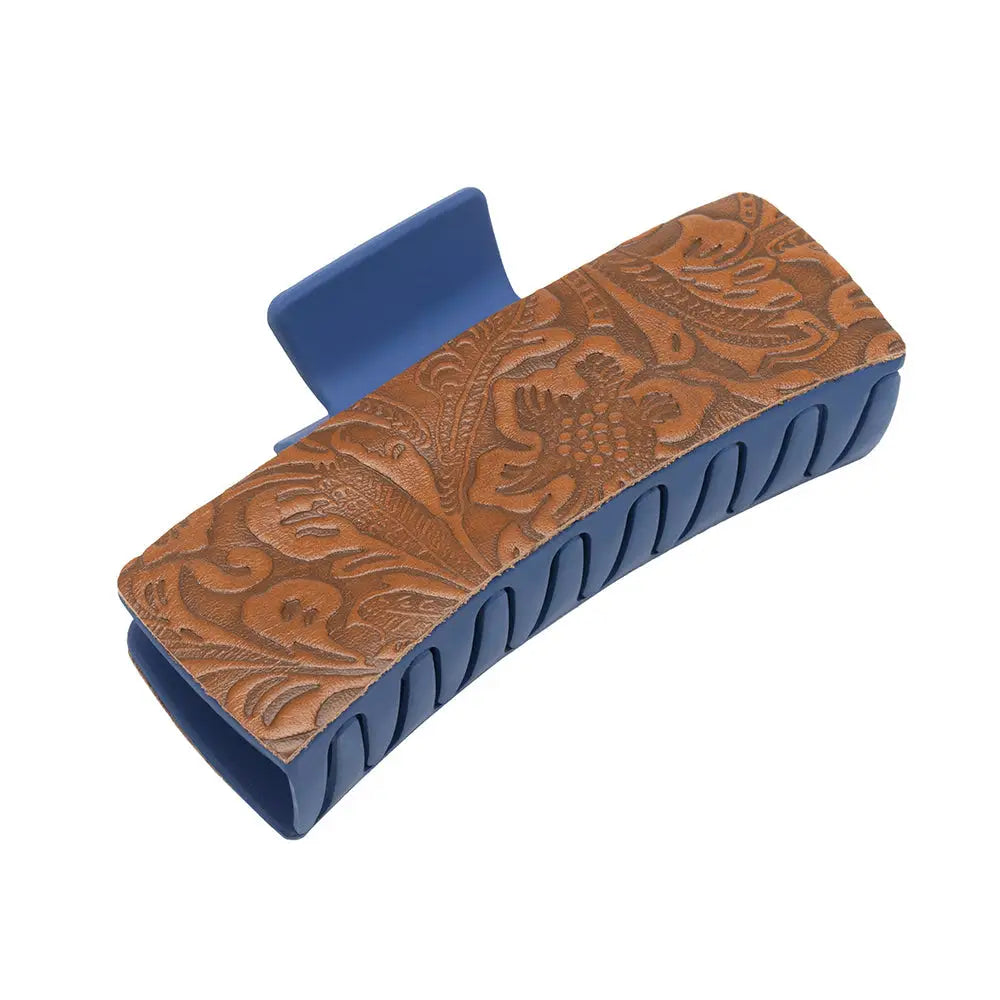 Sage Serenade Hair Comb Clip - Brown Embossed - Accessories