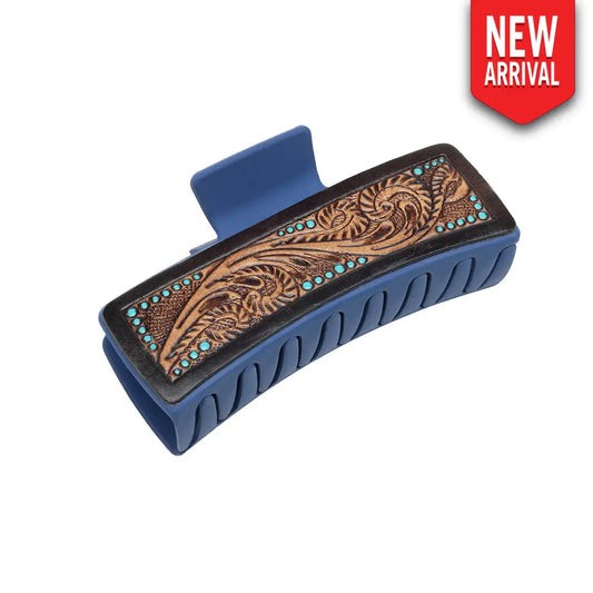 Sage Serenade Hair Comb Clip - Hand-Tooled - Accessories