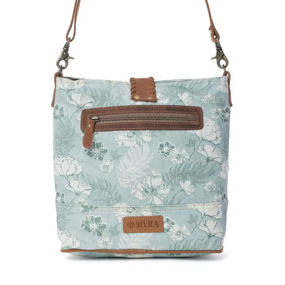 Myra Sagefield Cotton & Leather Shoulder Bag in Mint Brown - Mint Brown - Bags