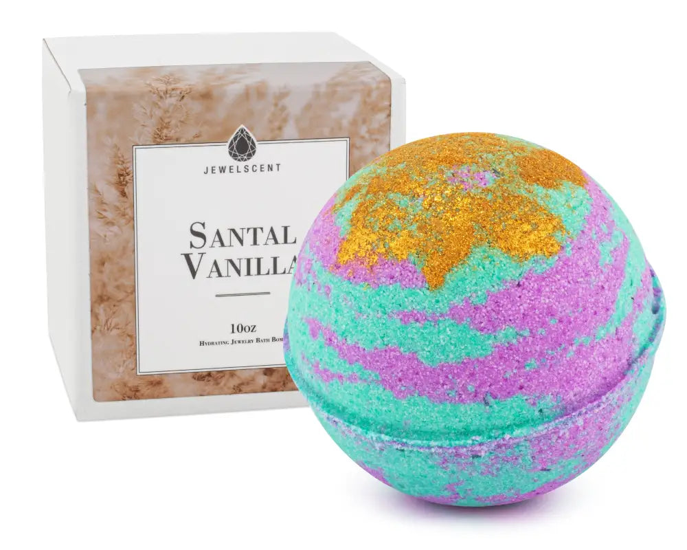 Santal Vanilla 10oz Mystery Jewelry Bath Bomb - Bath Bomb