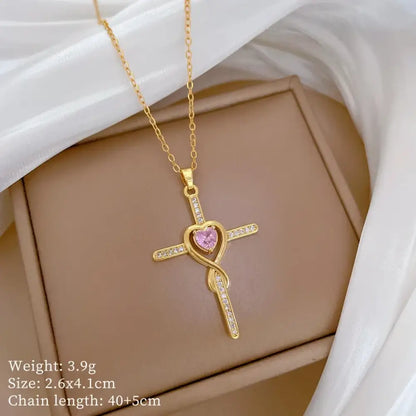 Saved By Grace – Pink Necklace