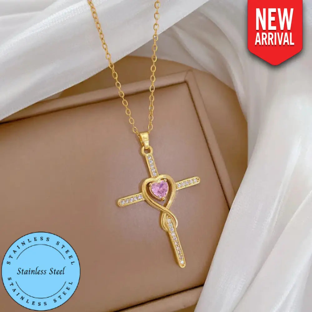 Saved By Grace – Pink Necklace