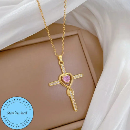 Saved By Grace – Pink Necklace