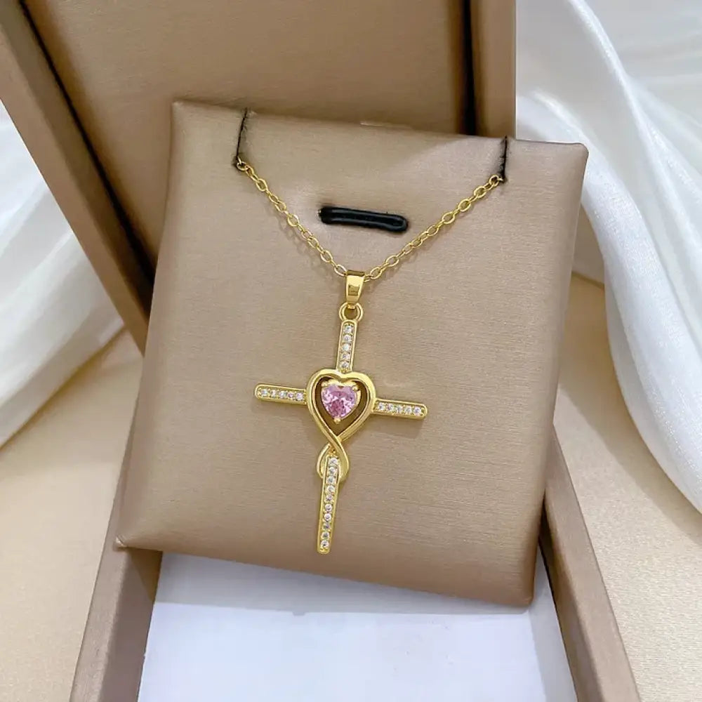 Saved By Grace – Pink Necklace