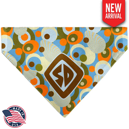 Pet Bandana - Scooby Doo SD Dog Tag Retro Dots Multi Color Pet Bandanas