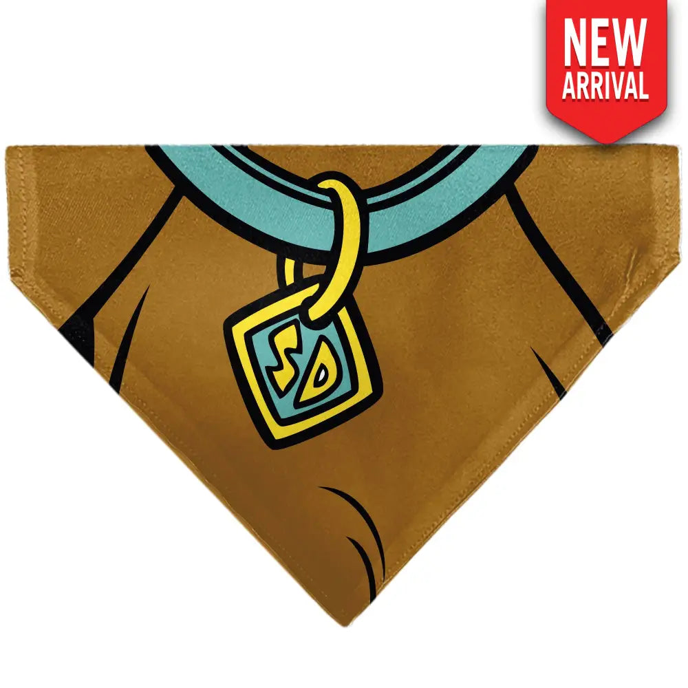 Pet Bandana - Scooby Doo Character Close-Up SD Dog Tag Brown - Pet Bandanas