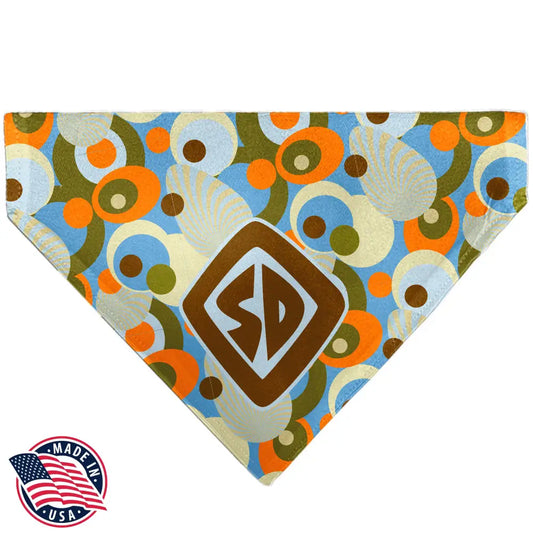 Pet Bandana - Scooby Doo SD Dog Tag Retro Dots Multi Color Pet Bandanas