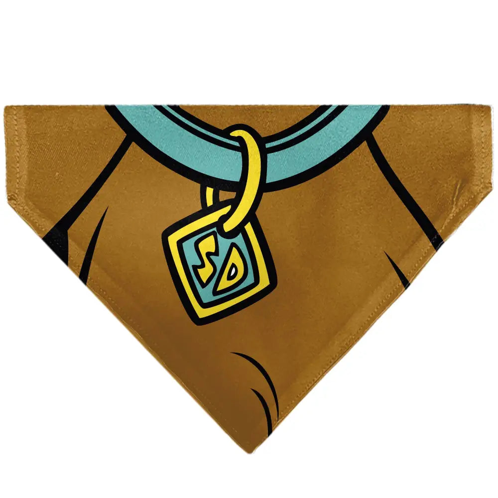 Pet Bandana - Scooby Doo Character Close-Up SD Dog Tag Brown - Pet Bandanas