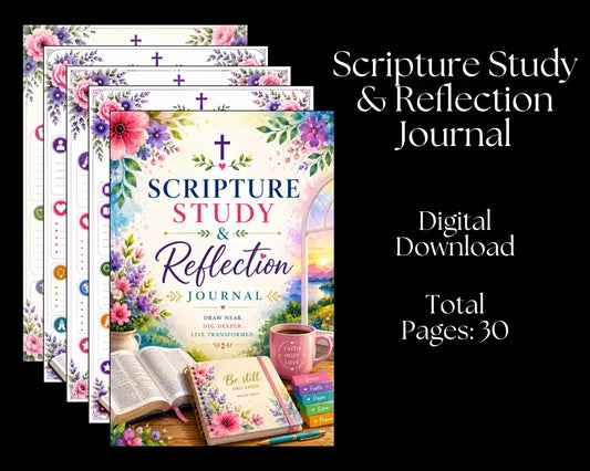 Scripture Study & Reflection Journal - Digital Download